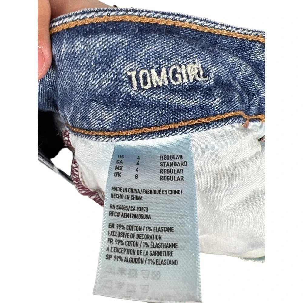 American Eagle Tomgirl Cutoff Denim Shorts Size 4